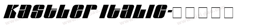 Kastler Italic字体转换
